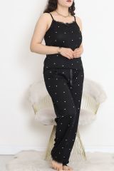 İp Askılı Battal Pijama Takımı Beyazsiyah2 - 174.1287.