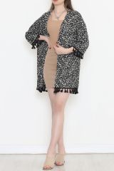 Desenli Kimono Bejsiyah - 2492.555.