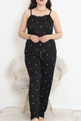 İp Askılı Battal Pijama Takımı Beyazsiyah - 174.1287.