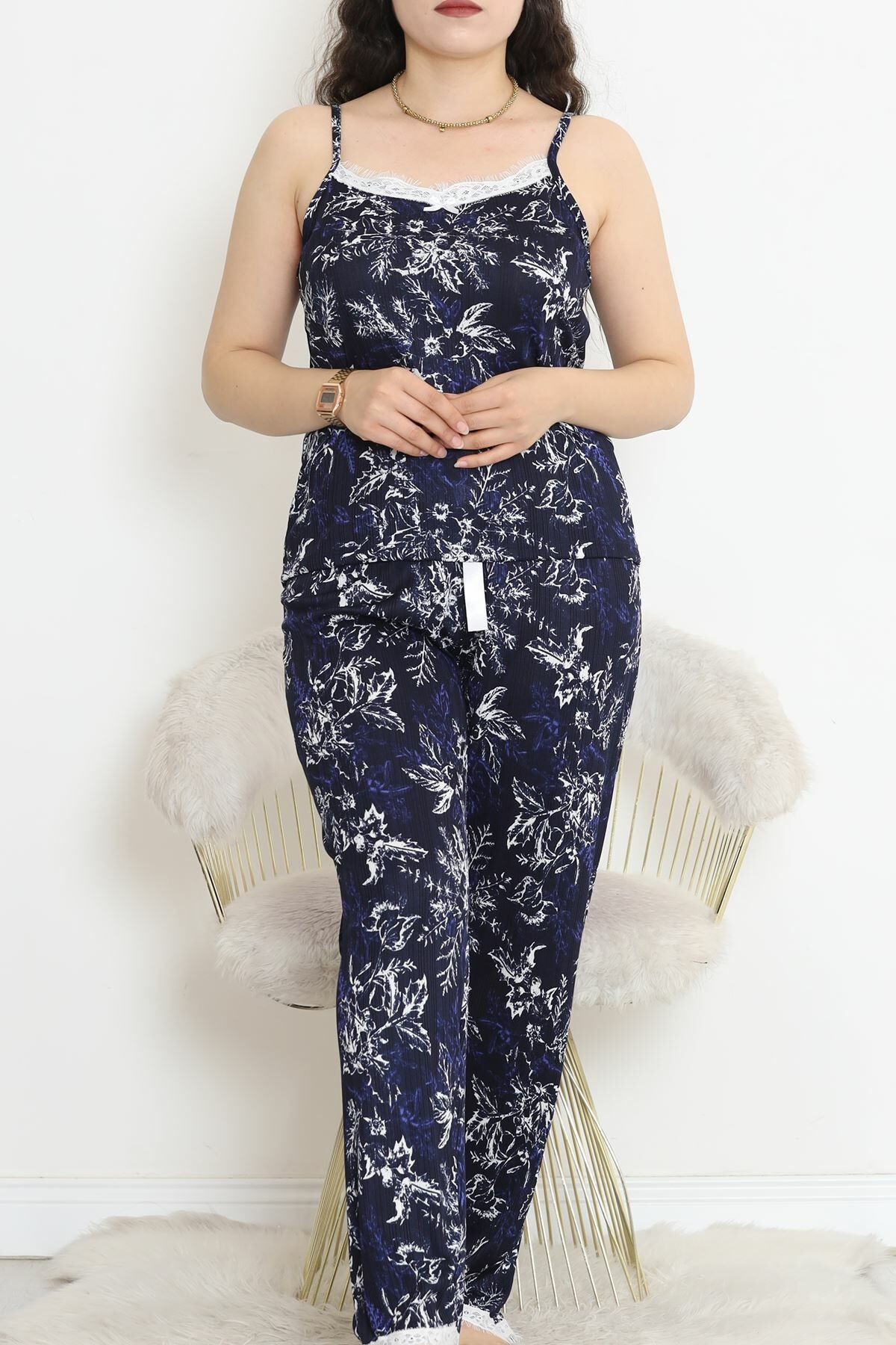 İp Askılı Battal Pijama Takımı Açıklaci - 174.1287.
