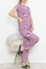 Desenli Pijama Takımı Koyulila - 130.1287.