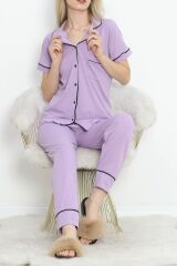Önü Cepli Pijama Takımı Lilasiyah - 11404.1048.