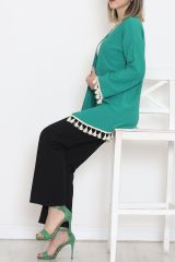 Ponponlu Kimono Yeşil - 12577.631.