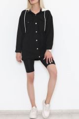Gabardin Ceket Siyahekru - 9002.1367.