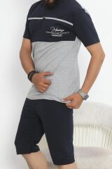 Nakışlı Erkek Pijama Takımı Lacigri - 18846.1838.