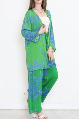 Kimono Takım Yeşilmavi - 10553.1095.