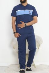 Erkek Pijama Takımı Mavilaci - 985.1838.