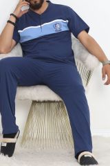 Erkek Pijama Takımı Mavilaci - 985.1838.