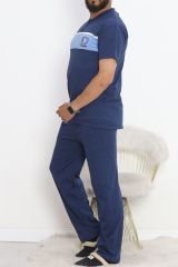 Erkek Pijama Takımı Mavilaci - 985.1838.
