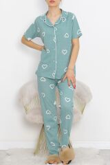 Düğmeli Pijama Takımı Mint - 18948.1567.