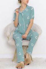 Düğmeli Pijama Takımı Mint - 18948.1567.
