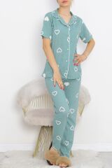 Düğmeli Pijama Takımı Mint - 18948.1567.
