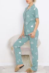 Düğmeli Pijama Takımı Mint - 18948.1567.
