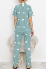 Düğmeli Pijama Takımı Mint - 18948.1567.