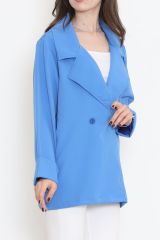 Oversize Düğmeli Ceket Mavi - 951.1247.