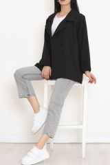 Oversize Düğmeli Ceket Siyah - 951.1247.