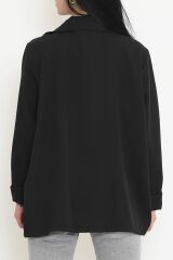 Oversize Düğmeli Ceket Siyah - 951.1247.