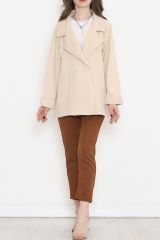 Oversize Düğmeli Ceket Bej - 951.1247.