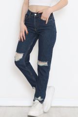 Lazer Kesim Boyfriend Kot Pantolon Koyumavi - 16667.925.