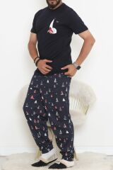 Erkek Pijama Takımı Lacivert - 18713.1841.