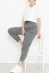 Çımalı Şardonsuz Eşofman Altı Füme - 17279.053.