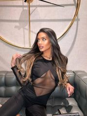 Kadın Sandy Kumaş Transparan Detaylı Maxi Boy Tulum