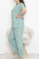 Büyük Beden Rotasyon Pijama Takımı Mint - 400.1287.