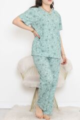 Büyük Beden Rotasyon Pijama Takımı Mint - 400.1287.