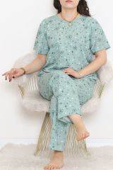 Büyük Beden Rotasyon Pijama Takımı Mint - 400.1287.