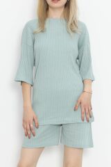 Fitilli Şortlu Takım Mint - 18475.1567.