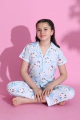 4-13 Yaş Çocuk Pijama Takımı Bebemavi - 403.1287.