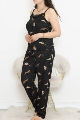 İp Askılı Battal Pijama Takımı Bejsiyah - 174.1287.