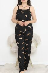 İp Askılı Battal Pijama Takımı Bejsiyah - 174.1287.