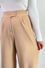Palazzo Yüksek Bel Pantalon - Bej