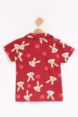 4-13 Yaş Çocuk Pijama Takımı Koyukırmızı - 403.1287.