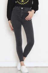 Süper Likra Dar Paça Kot Pantolon Füme - 18609.1431.