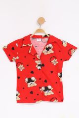 4-13 Yaş Çocuk Pijama Takımı Kırmızı - 403.1287.