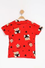 4-13 Yaş Çocuk Pijama Takımı Kırmızı - 403.1287.