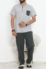 Erkek Pijama Takımı Gri - 18714.1841.