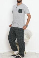Erkek Pijama Takımı Gri - 18714.1841.