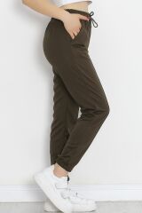 Bel Lastikli Çımalı Pantolon Haki - 10063.1778.