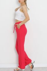 Paça Yırtmaçlı Pantolon Fuşya - 250.1247.
