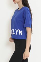 Baskılı Tişört Saks - 16484.1567.