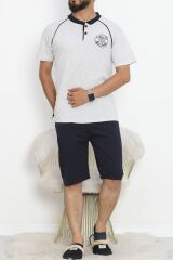 Erkek Şortlu Pijama Takımı Gri - 18850.1838.