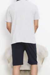 Erkek Şortlu Pijama Takımı Gri - 18850.1838.
