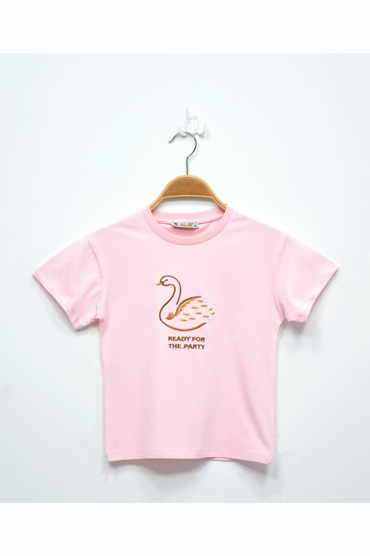 3-7 Yaş Nakışlı Tişört Pembe - 624646.1576.