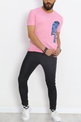 Baskılı Tişört Pembe - 17376.1778.