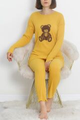 Nakışlı Pijama Takımı Sarı1 - 18978.1567.