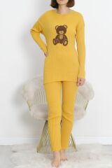 Nakışlı Pijama Takımı Sarı1 - 18978.1567.