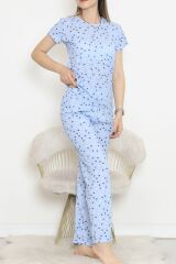 Desenli Pijama Takımı Mavikalpli - 130.1287.